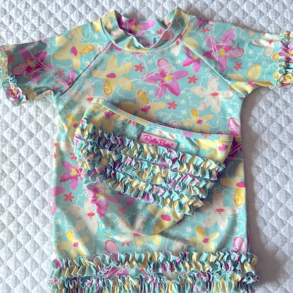 Ruffle Butts two-piece swimsuit. Size 7 children’s. - Picture 1 of 8